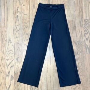 Hue Womens Black Straight Ankle Elastic Waist Stretch Pants Size Medium